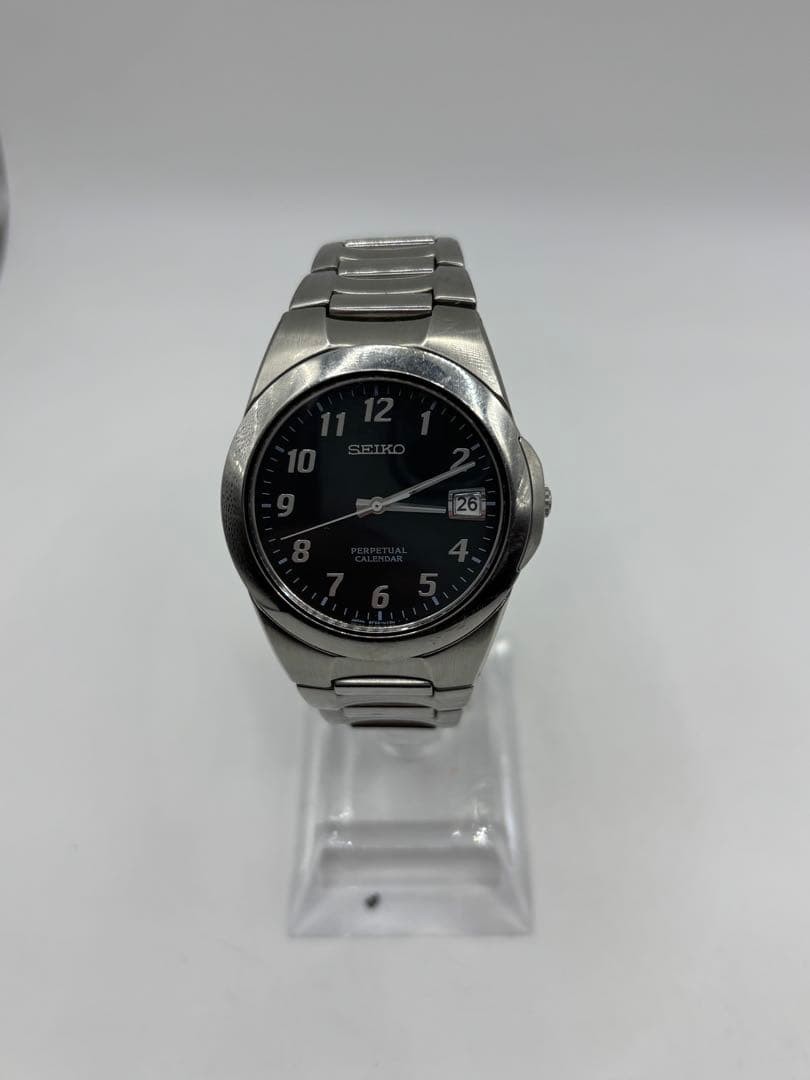 Seiko 8F32-0130 Perpetual Calendar Quartz Watch Used With Faults