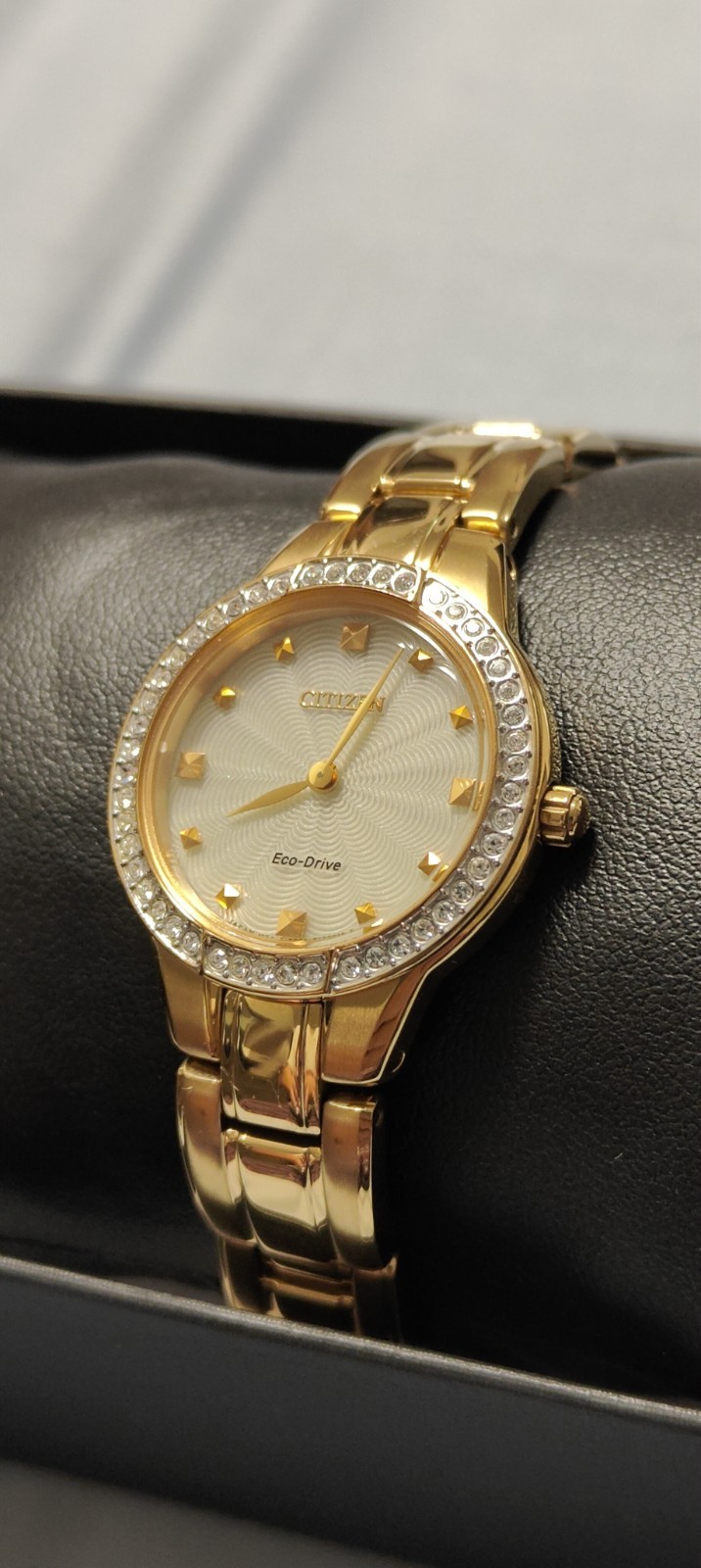 Citizen Eco-Drive 28mm Women’s Golf Tone Watch EX1362-54P
