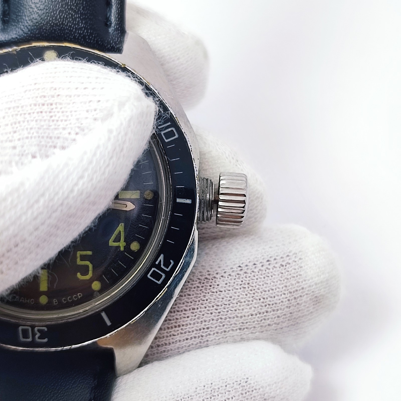 ⭐ Vintage Soviet watch Vostok amphibian sniper bakelite bezel made in USSR 1980s