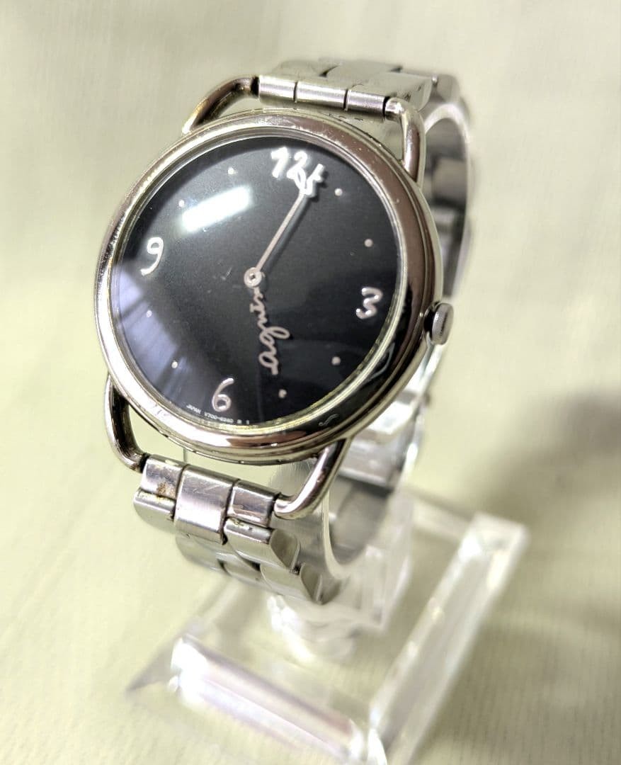 agnes b V7006210 Wristwatch Black Dial Stainless Steel Unisex Ready to Use