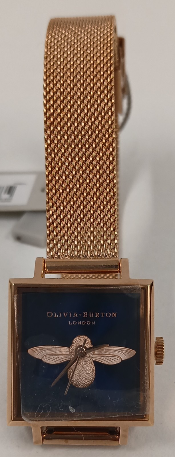 Olivia Burton London ‘Lucky Bee’ Square Quartz Watch Rose Gold Look  Ladies