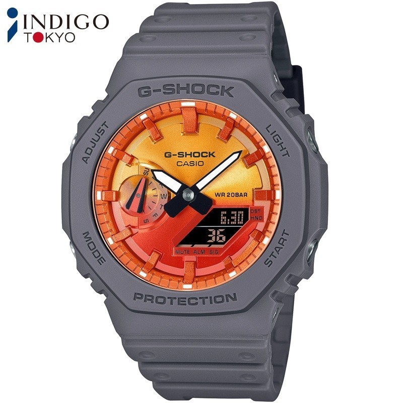 Casio G-Shock GA-2100FL-8AJF Analog Digital Quartz Orange Dial 45.4mm Watch