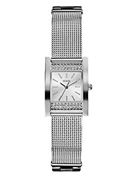 [B1R] Guess Factory Ladies Silver Tone Mesh Analog Wristwatch [r9s]