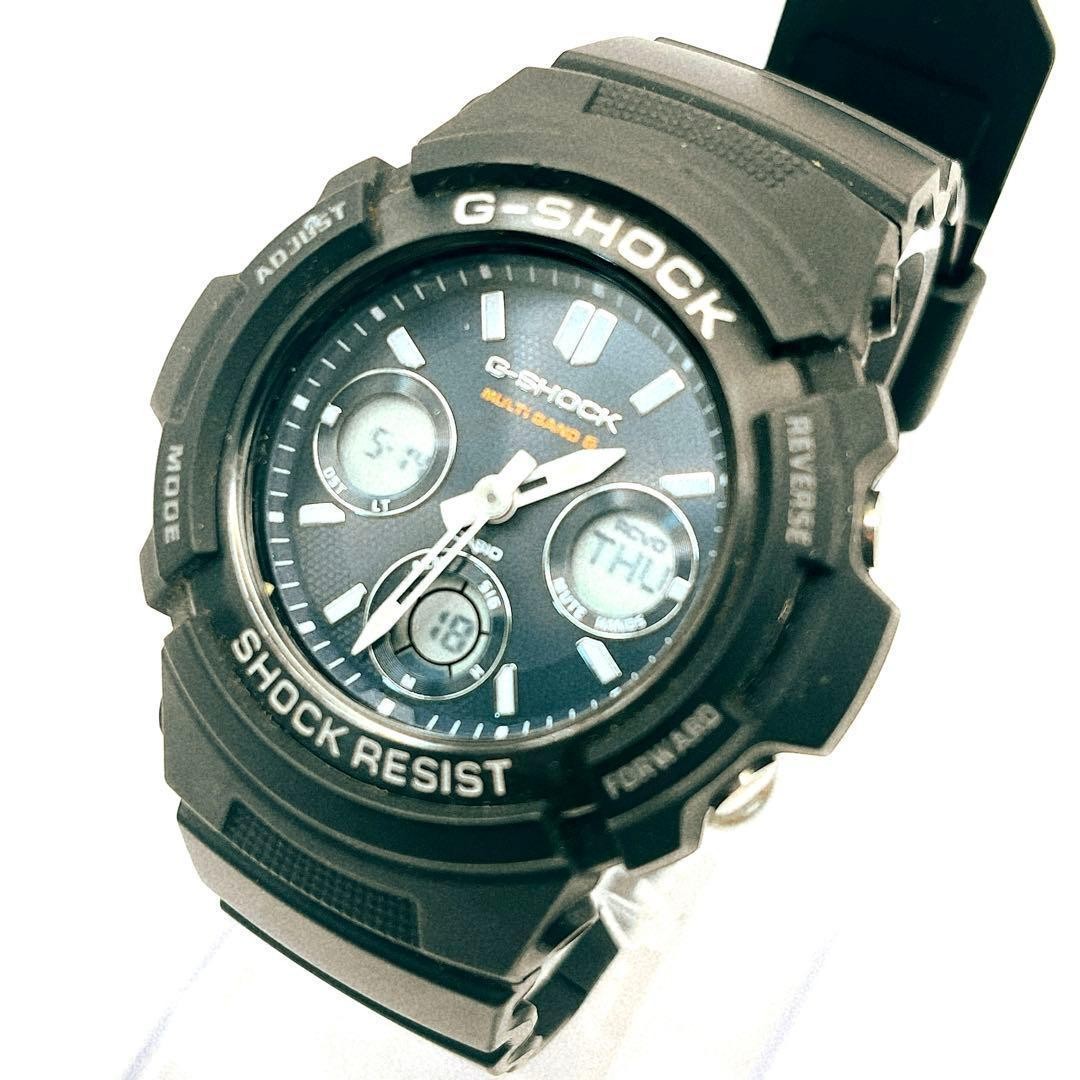 CASIO Men’s Solar Radio Controlled Analog-Digital Black, Gold Wristwatch Used