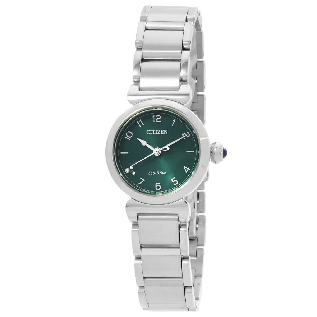 Citizen L May Bells Eco-Drive Green Dial Ladies Watch EM1130-83X