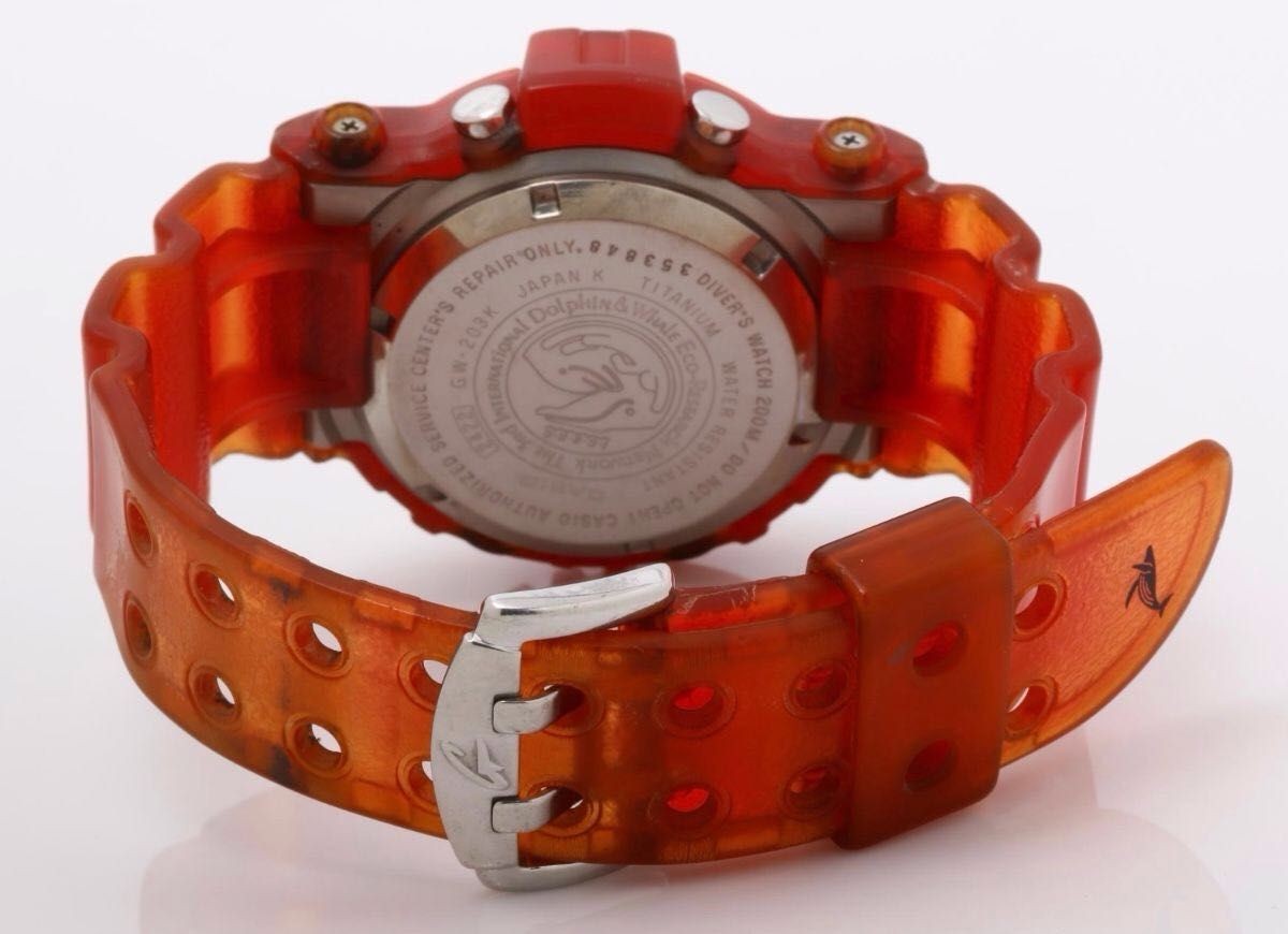 CASIO G-SHOCK Frogman GW-203K-4 Candy Red Irukuji 2003 Used Light Fault Japan
