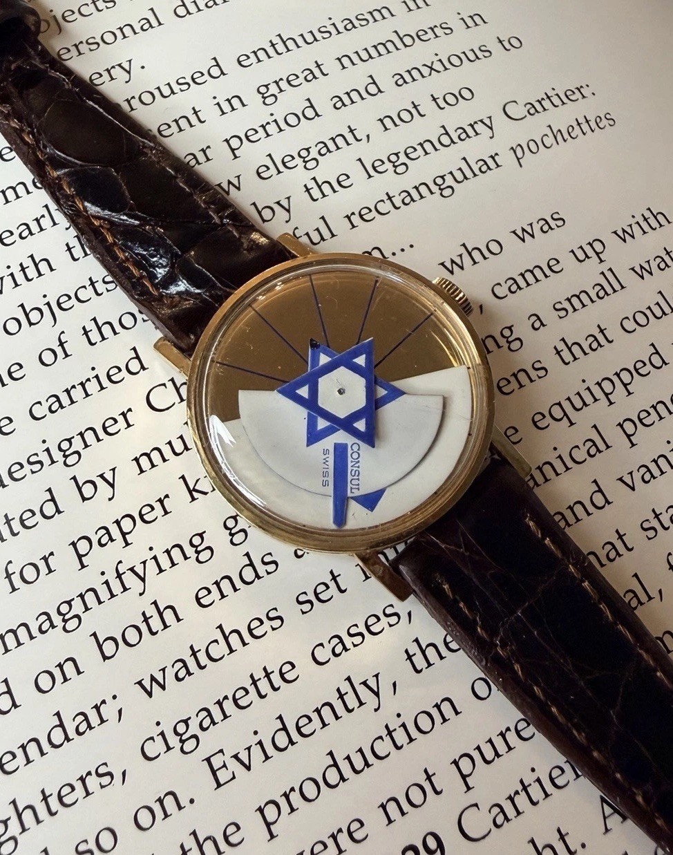 Consul Swiss, Israel Star Of David Watch, Manual Wind Mechanical 24mm, Magen