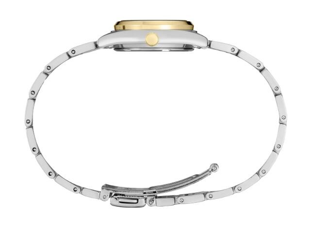 Seiko ESSENTIALS SUR436 blue sunray dial, sleek gold stick markers