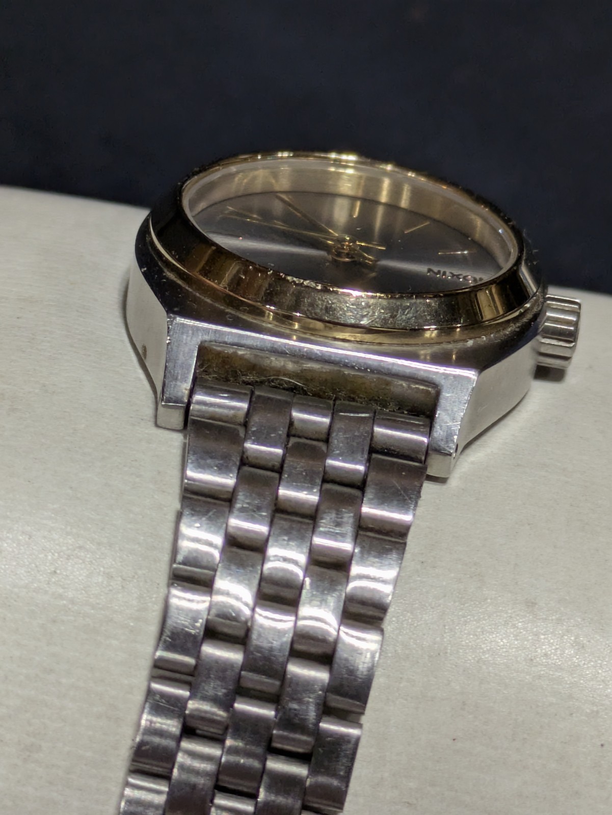 Nixon The Time Teller Quartz Silver Dial Stainless Steel Bracelet 100m New Btry