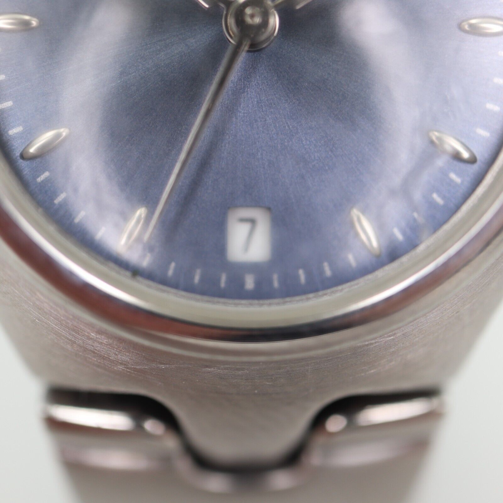 Kenneth Cole NY Womens Watch 26mm Blue Gray Date Dial KC4247 Stainless Steel