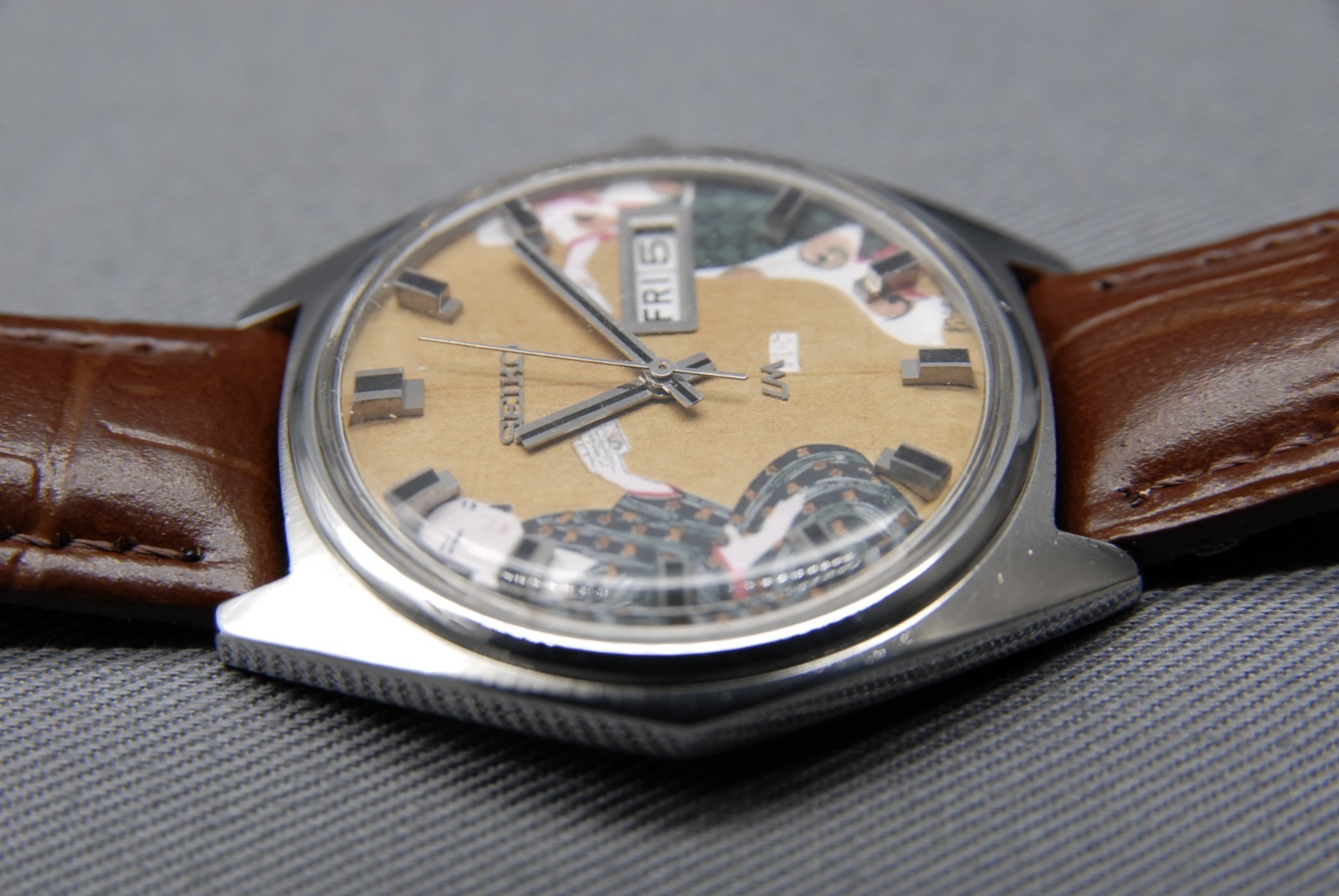 CLA’d [N MINT ] Vintage SEIKO Lord Matic 5606-9000 LM 38mm UKIYOE AT Men’s Watch