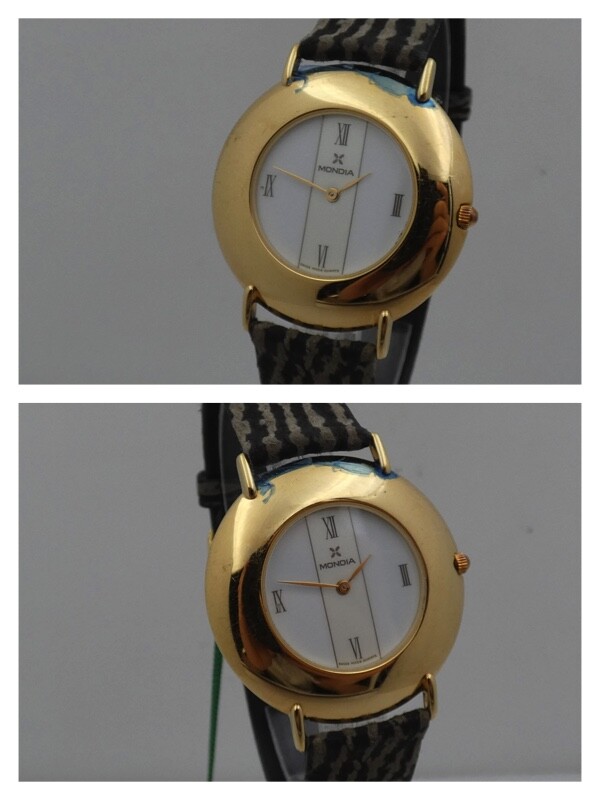 MONDIA BY ZENITH 18 KT GOLD G.F. NEW OLD STOCK 80s Never Worn Watch