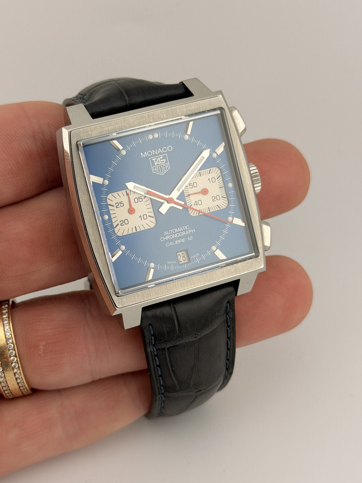 Tag Heuer Monaco CAW2111 Automatic Chronograph 39mm Blue Dial SS