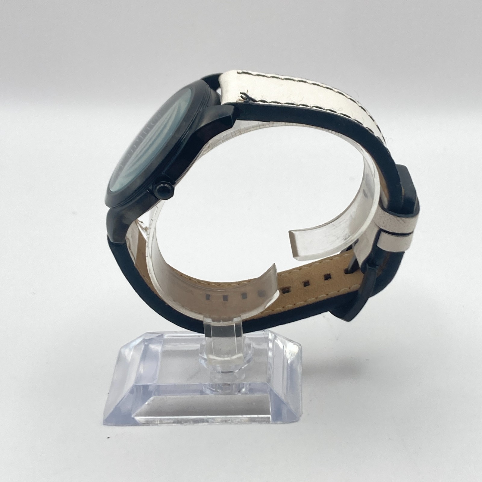 Fossil Relic Men’s Watch 41mm Black Date Leather 50M ZR77254 New Battery 9.5″