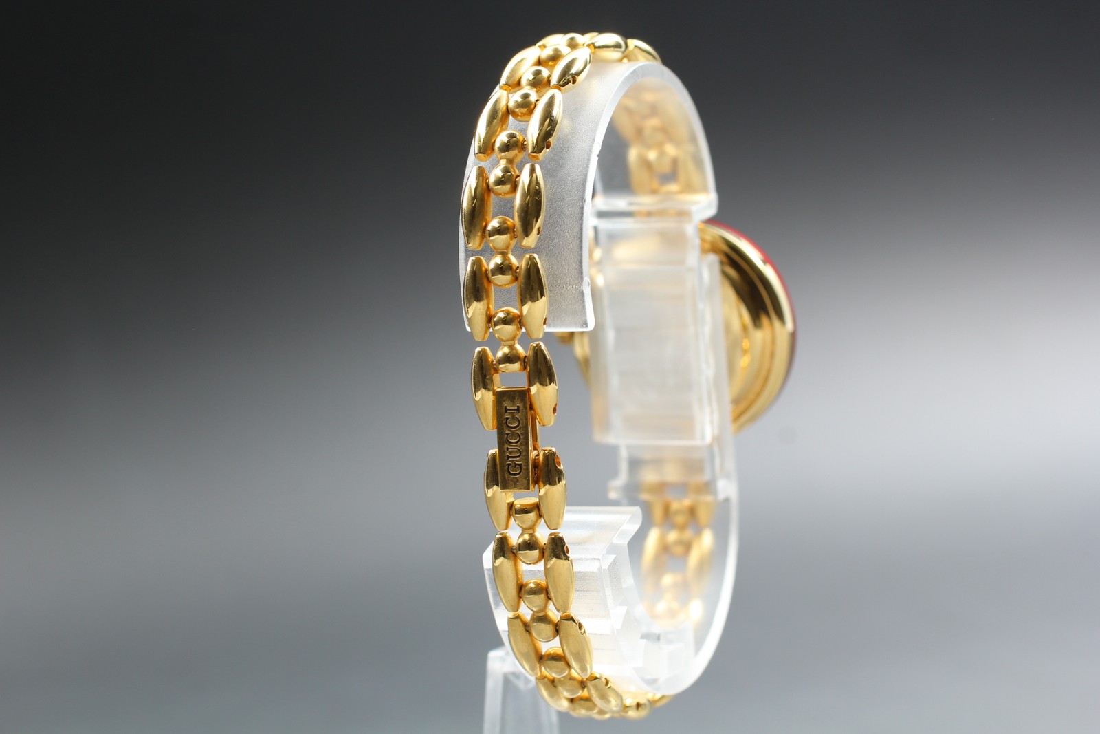 [Near MINT] Gucci 11/12.2 Change Bezel Gold Red Bezel Quartz Women’s Watch