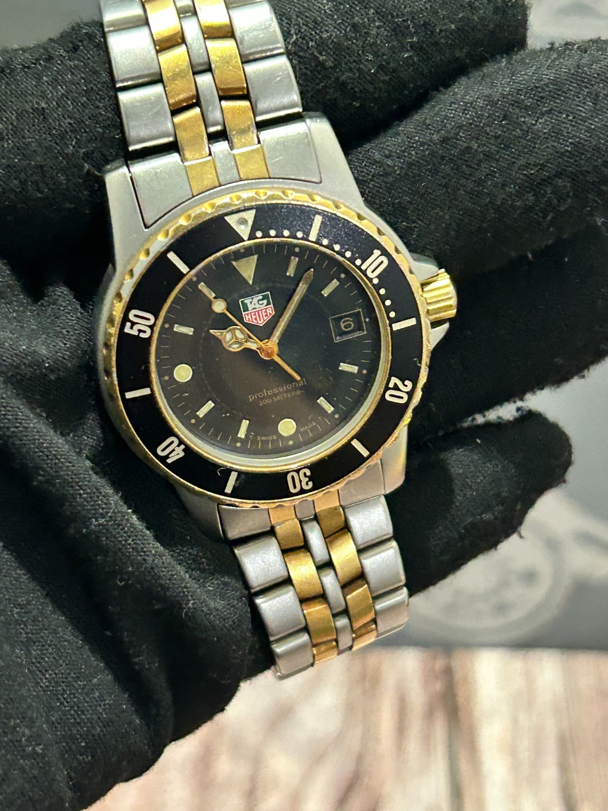 TAG Heuer Vintage Men’s Watch Professional 200 925.213G 36mm Diver b342