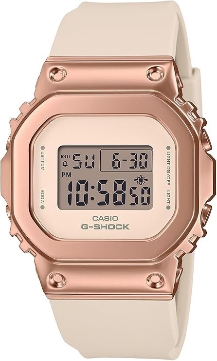 CASIO G-SHOCK Watch GM-S5600UPG-4JF Metal Bezel Digital Pink Gold Beige 38.4mm