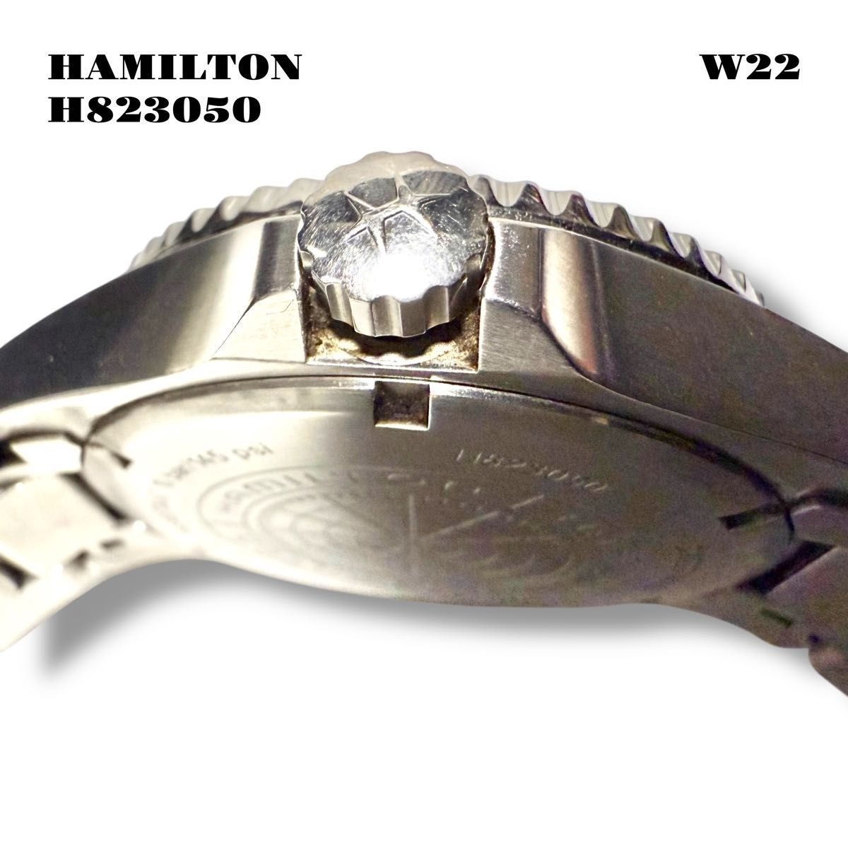 HAMILTON Khaki navy scuba H823050 Date Black Dial Automatic Wrist18.5cm USED