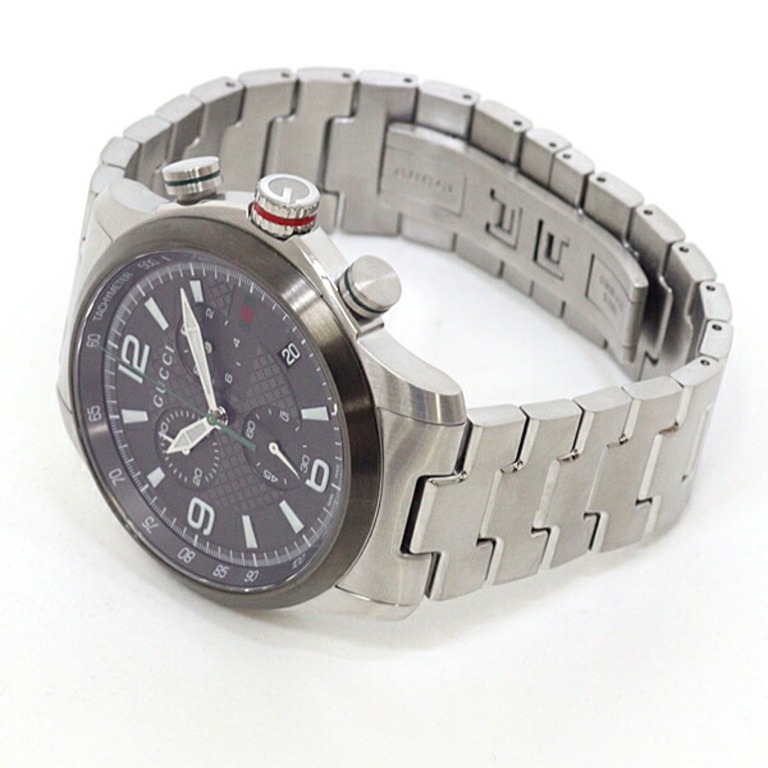Gucci Men’s Watch G Timeless Chrono YA126238 Chronograph Grey Dial Used KAZU-0