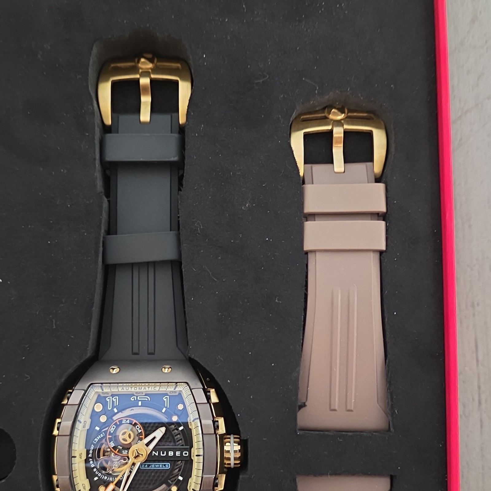 Nubeo Brown & Gold Magellan Automatic Limited Edition 212/300 Complete with Box