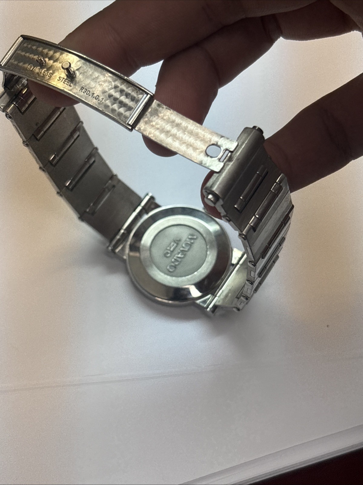 MOVADO Vizio CUSTOM NATURAL DIAMOD WORK (bracelet Scratched Up) Fits 7” Wrist