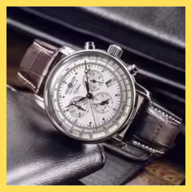 Mens Leather Band Fashion Luxury Zeppelin Airship Business Casual Men Watches
