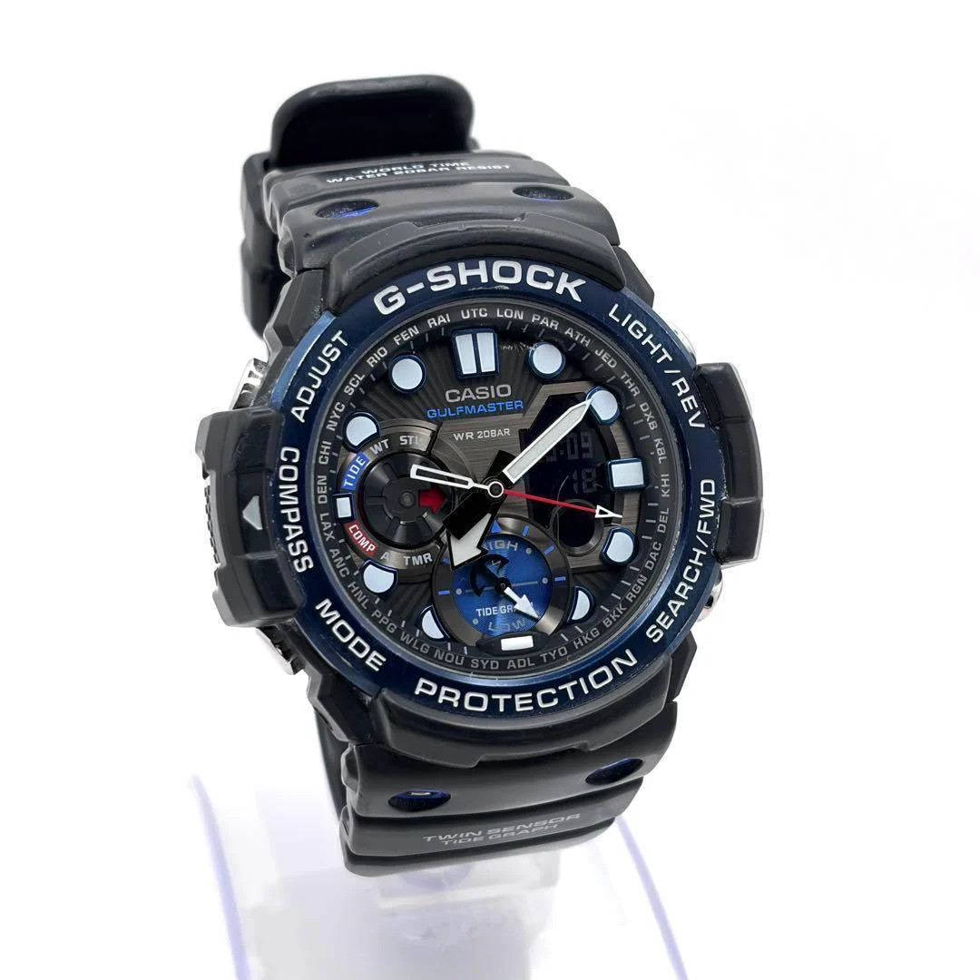 CASIO G-SHOCK GULFMASTER GN-1000B-1AJF Quartz SS Black Dial Blue Bezel