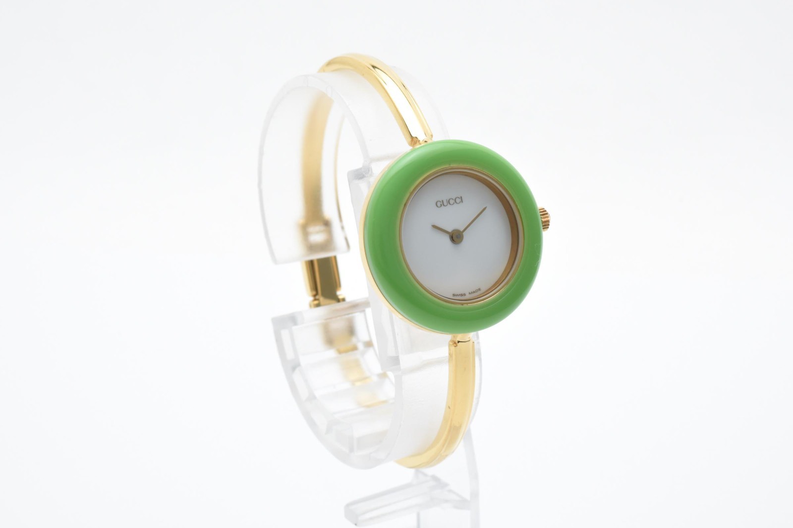 【NEAR MINT w/Box】GUCCI Change Bezel 11/12.2 12 Colors White Women’s Watch JAPAN