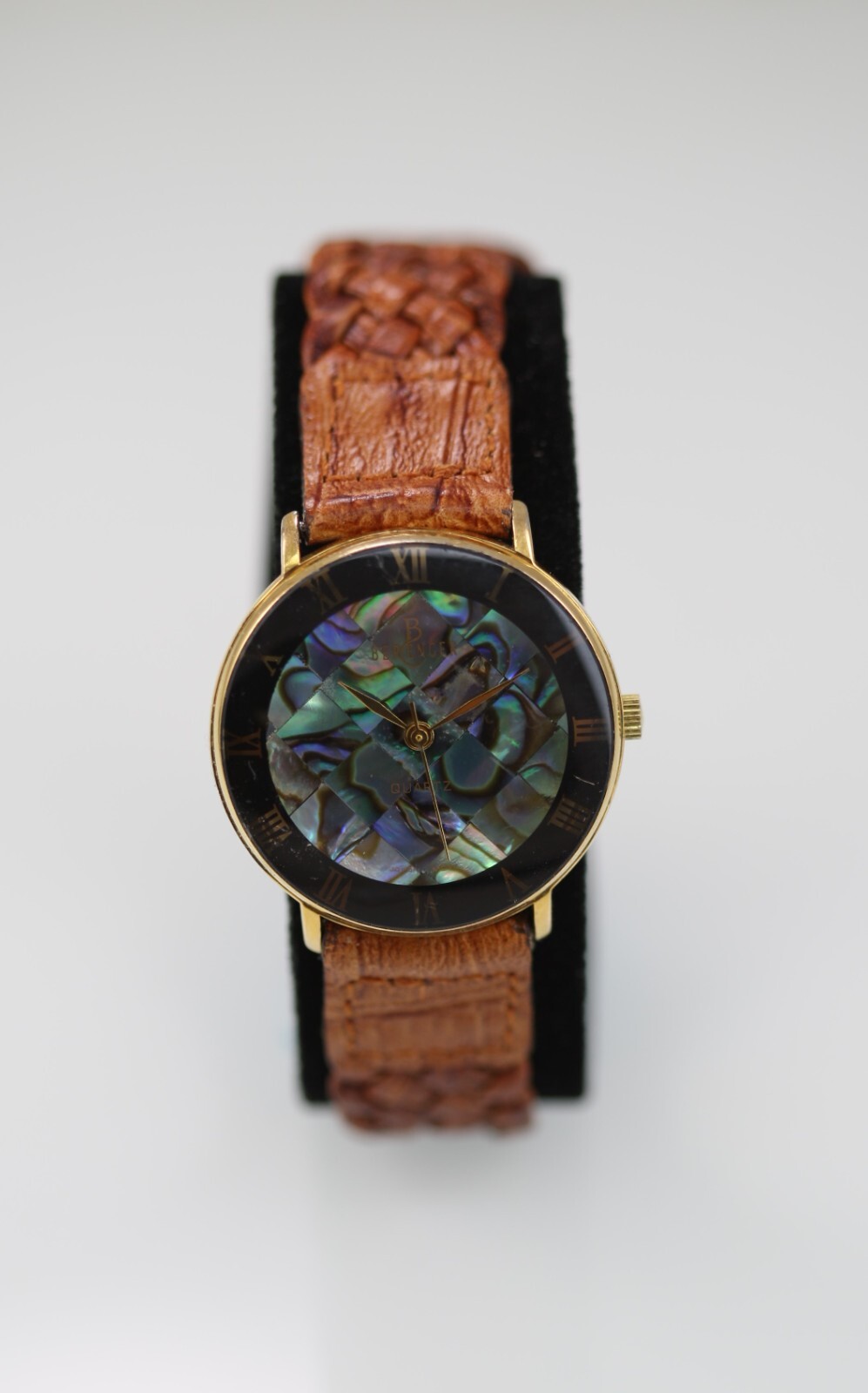 Berenger Women Watch Gold Stainless St WR Brown Leather Batt Multicolor Quartz