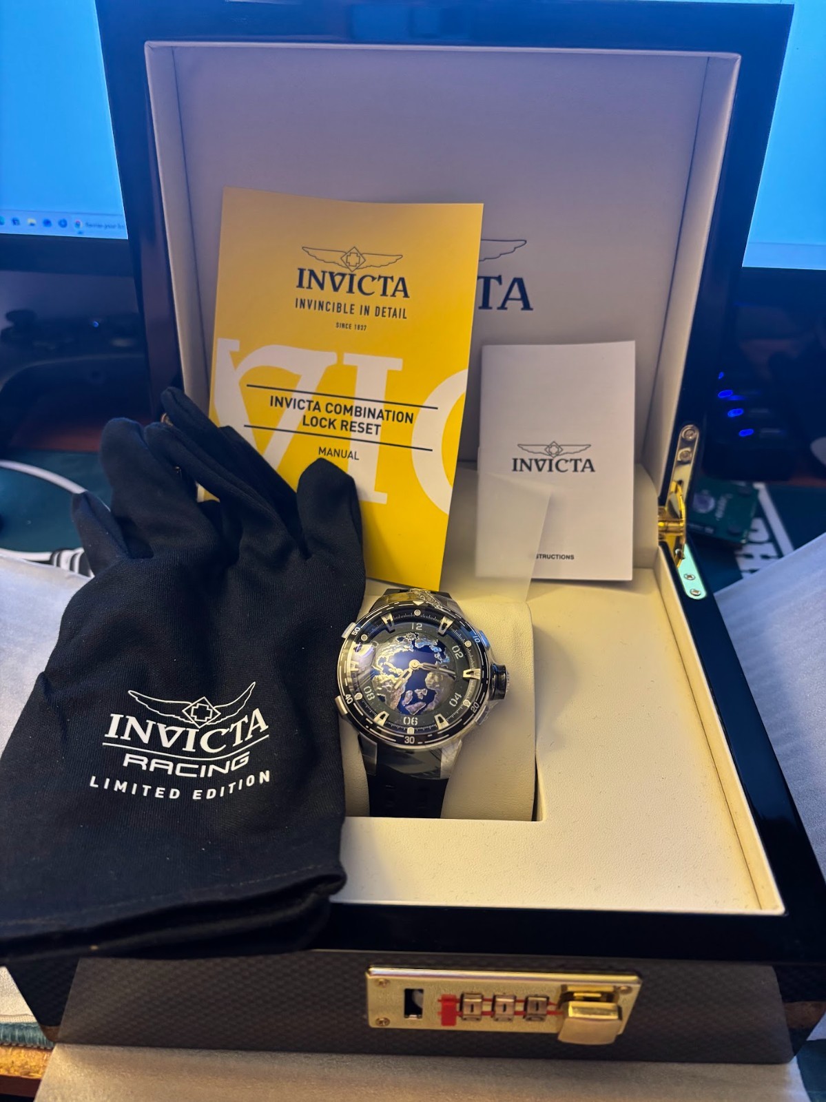 New Invicta 69535 Celestial Elarion Automatic 40mm Blue Globe Watch