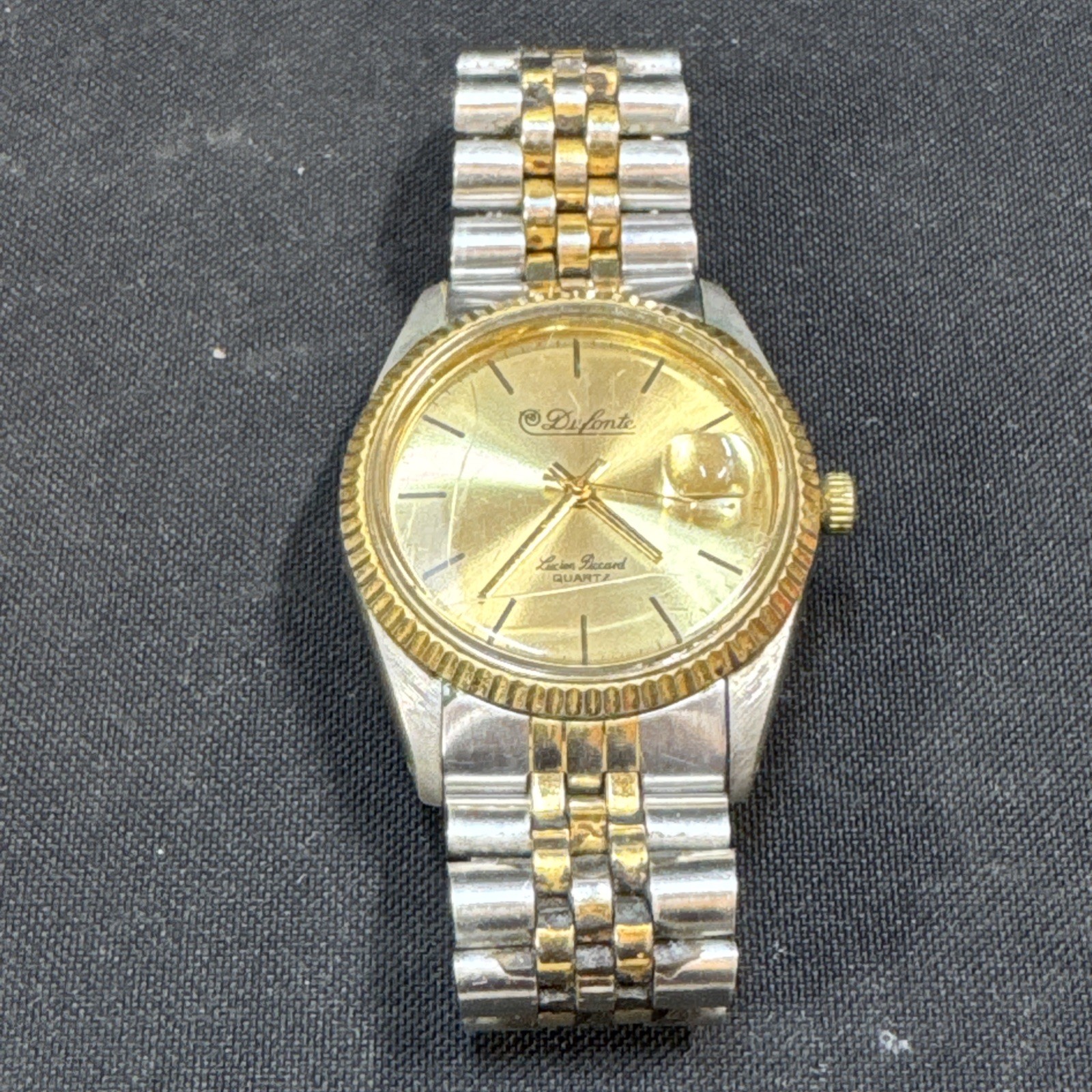 DUFONTE LUCIEN PICCARD 2 Tone PRESIDENT QUARTZ MEN’S WATCH -NOT TESTED