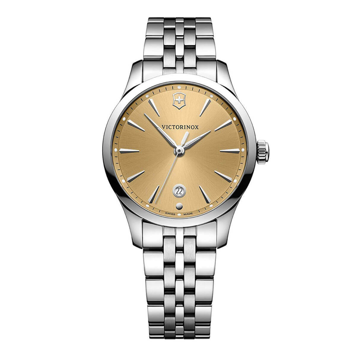 Victorinox Swiss Army Women’s Watch Alliance SS Bracelet Champagne Dial 241829