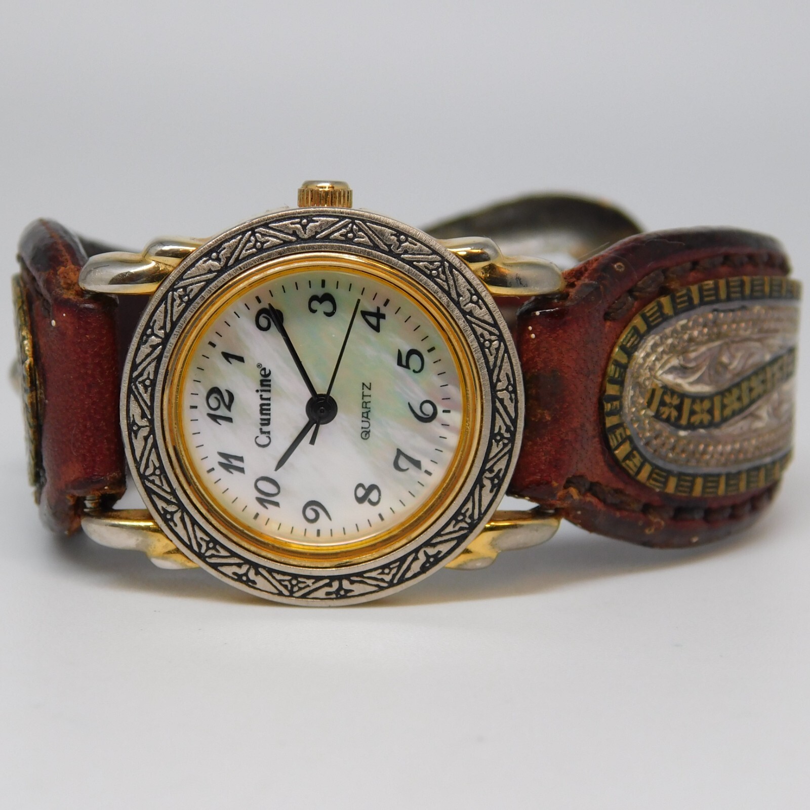 Crumrine Mother-of-Pearl Dial Western Quartz Analog Women’s Watch New Battery