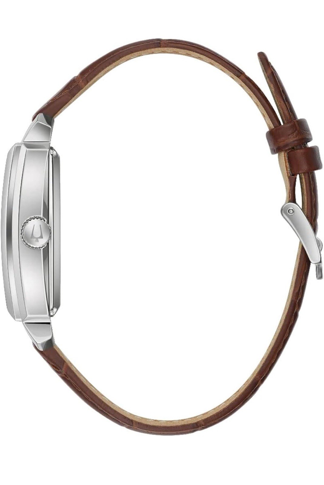 Bulova Sutton White Dial Leather Strap Automatic 21 Jewels 96A268 Mens Watch