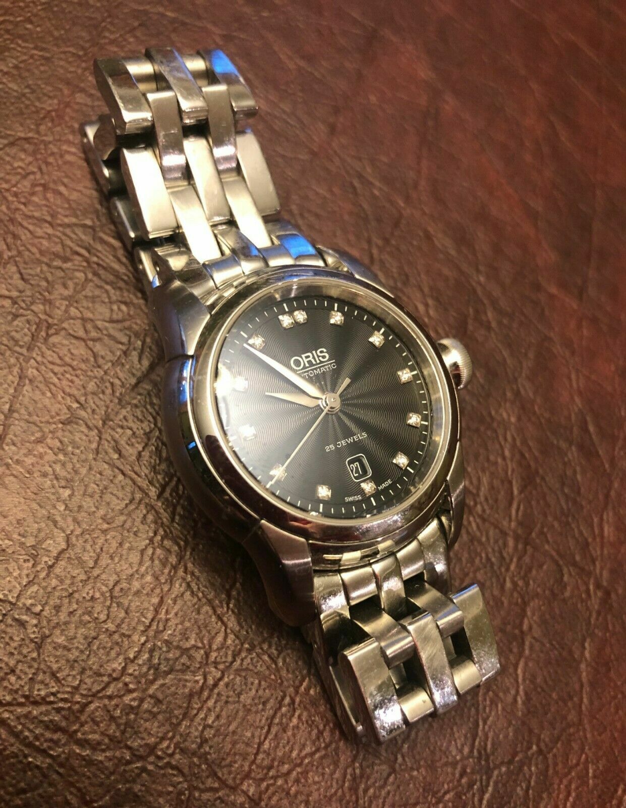 Oris Artelier Diamonds Ladies Watch, 13 Diamonds, Pre-Owned, Free FedEx Ship