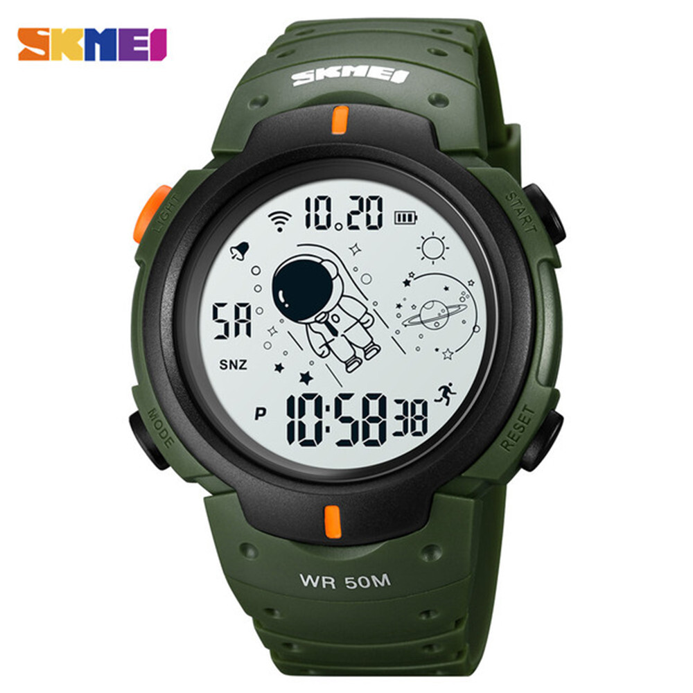 SKMEI Men’s Digital Sport Watch Silicone Band LED Stopwatch Wristwatch for Boys