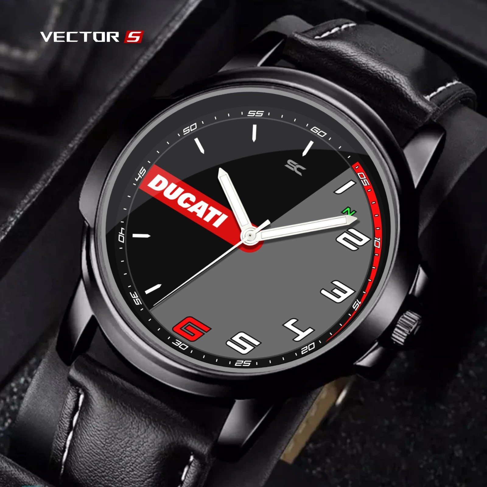 Ducati Gear Passion Sport Gearbox Fan Art Quartz Motorcycle Wrist Watch