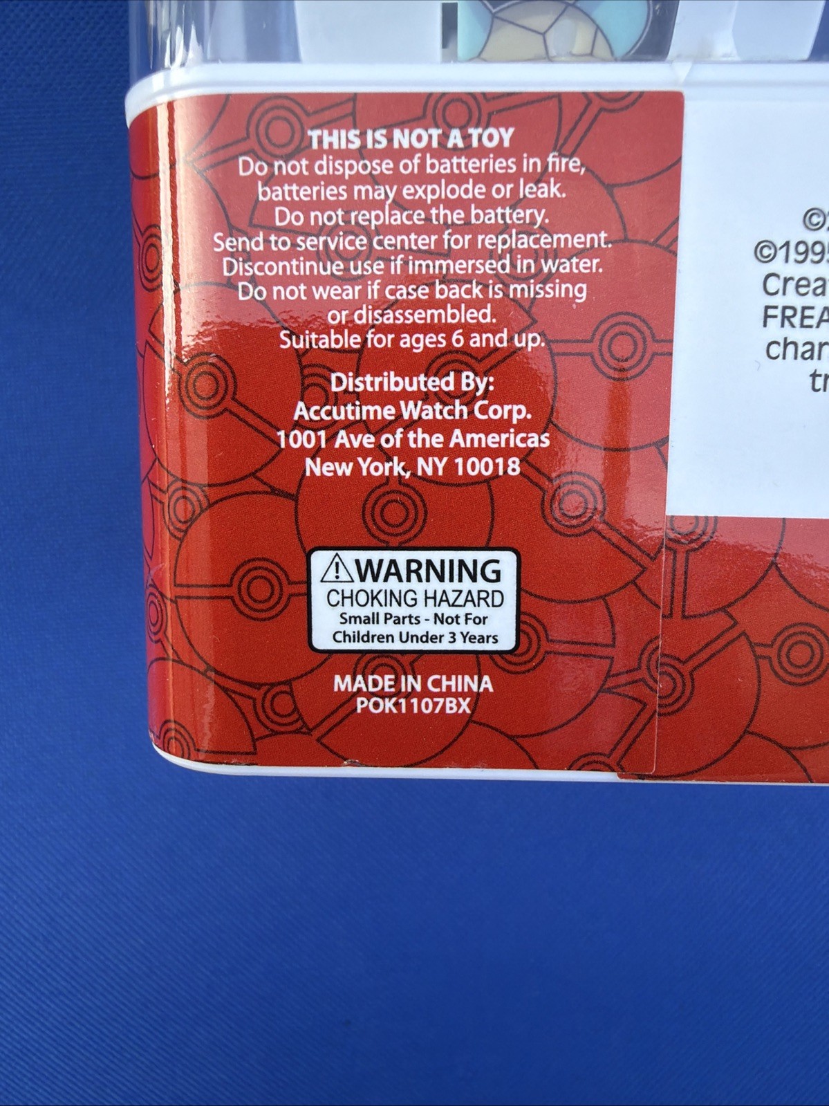 Accutime Pokémon Interactive Touchscreen Watch New Damaged Package