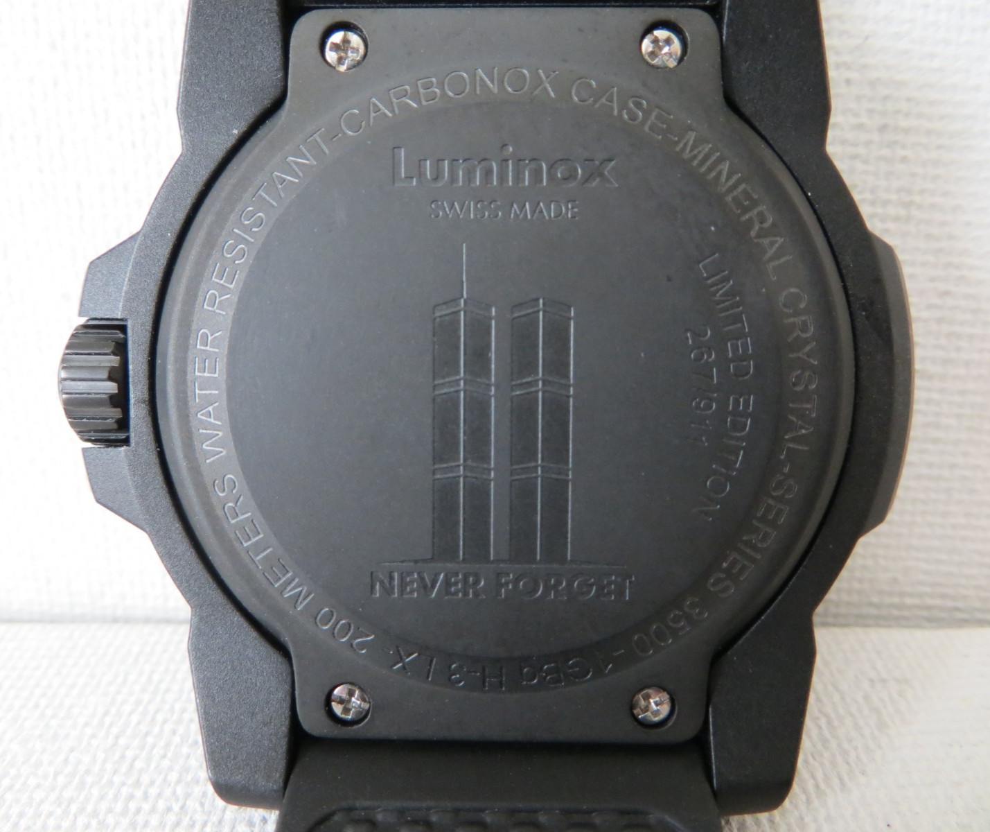 Luminox XS.3501.BO.NF 9/11 Never Forget Limited Edition Watch w/Box & Papers