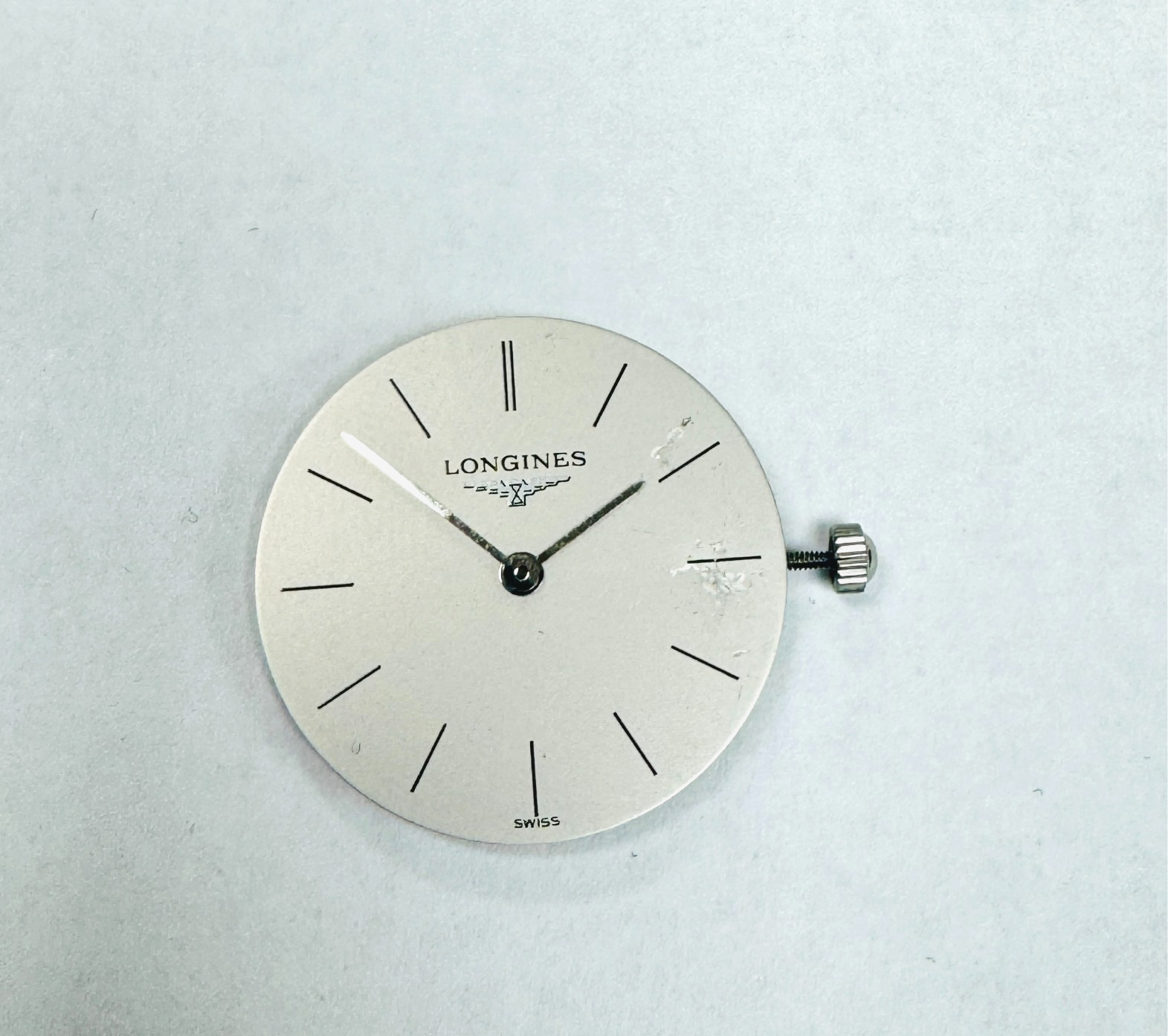 Longines Quartz Movement E03.001 20.5mm Gray Dial Swiss Made .