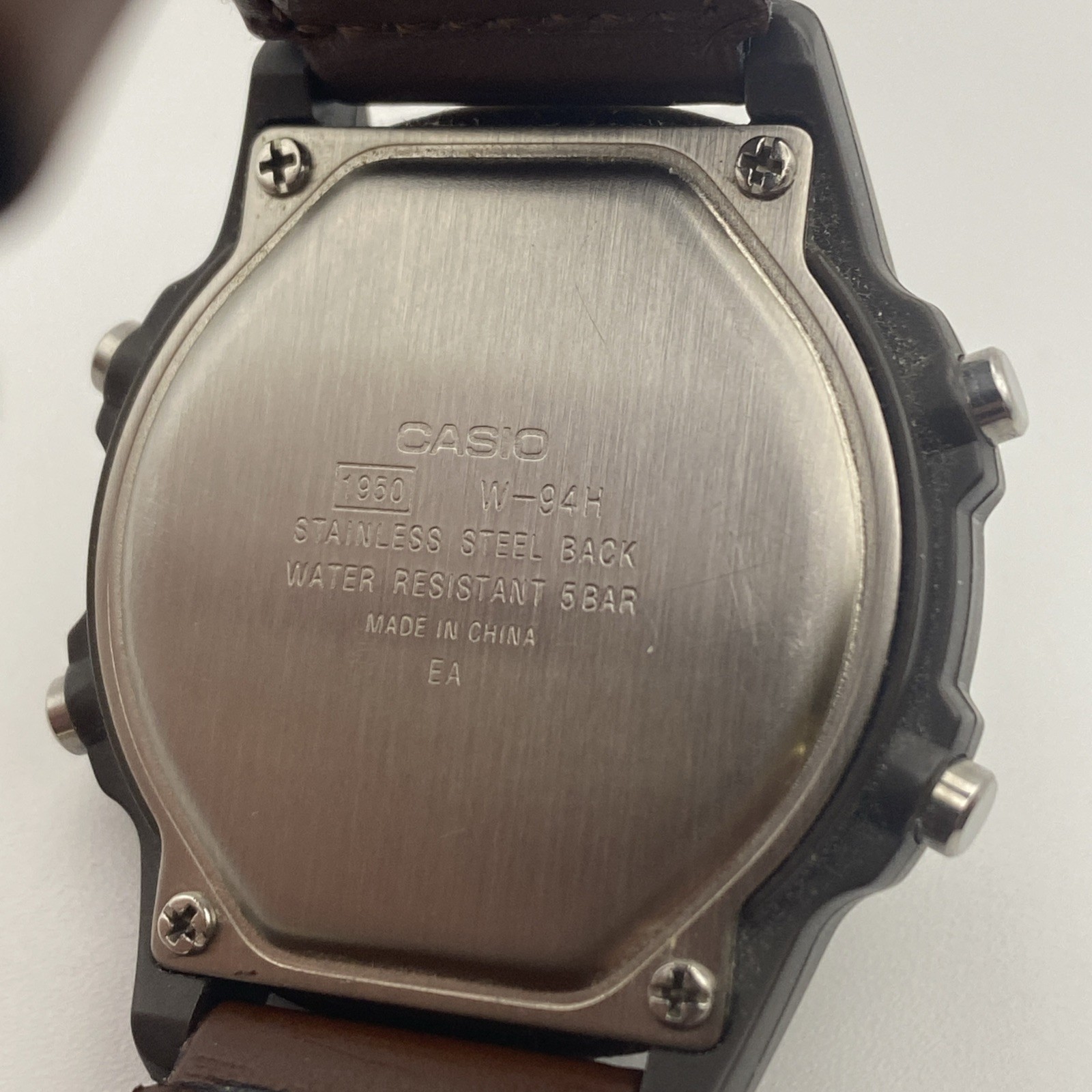 Men’s Casio Illuminator W-94H Alarm Chrono Watch! New Battery! Factory Band!