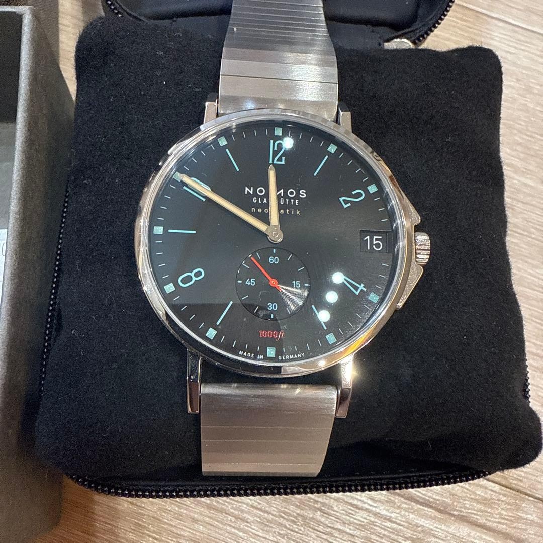 NOMOS Glashütte Tangente Sport Neomatik 42 Date Atlantic 581 Box Working Japan