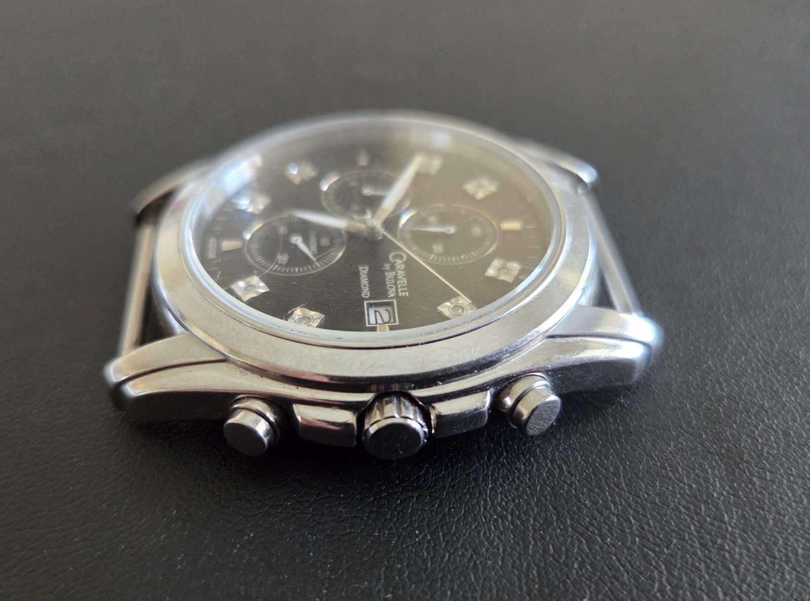 Caravelle Bulova Chronograph Watch Men 42mm 43D006 No Watch Band New Battery