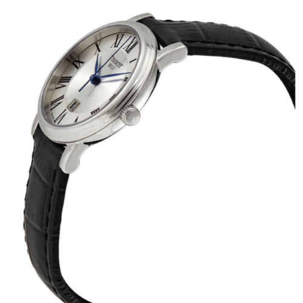 Tissot Carson Lady Silver Dial Black Leather Women – T122.210.16.033.00