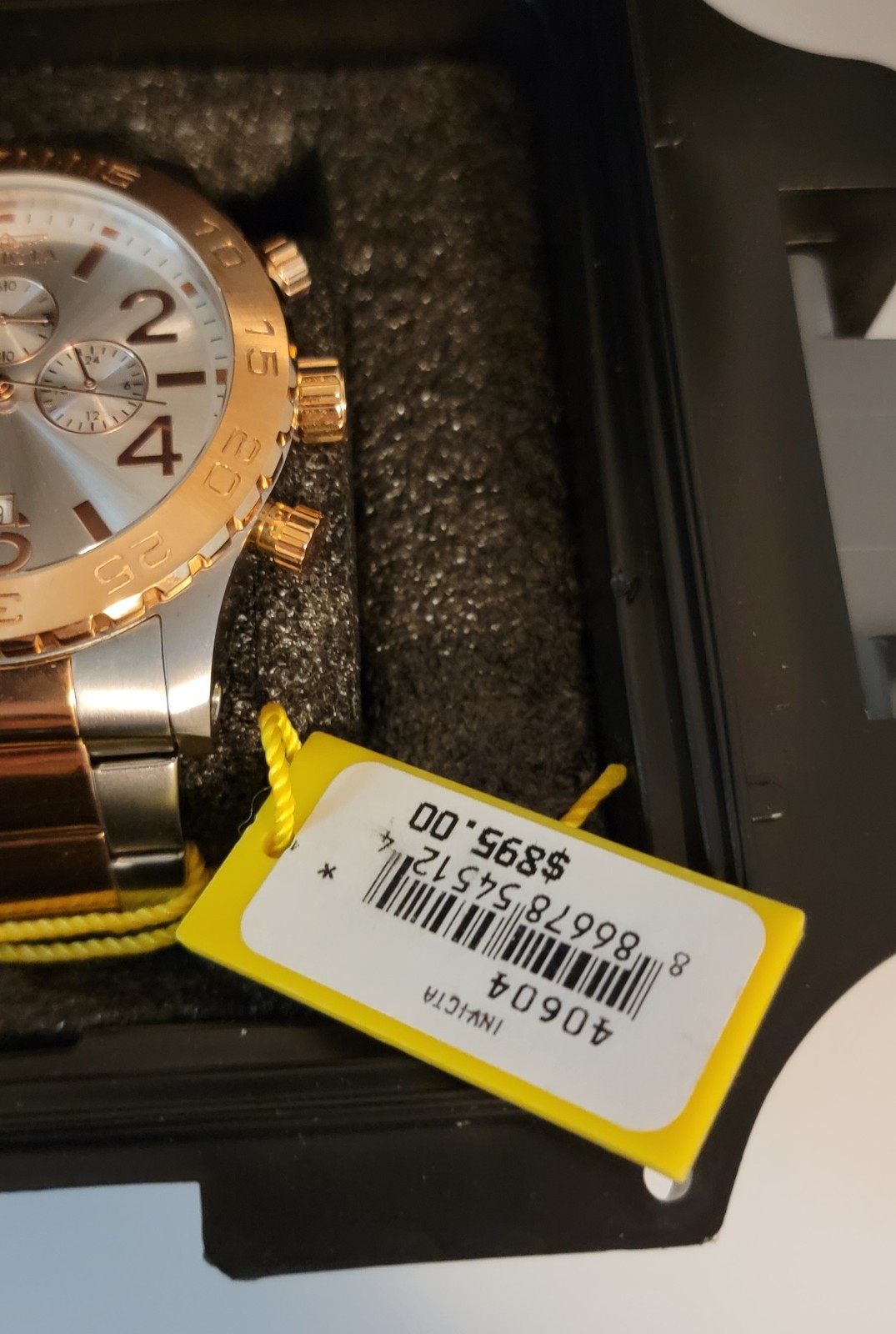 NEW 50mm INVICTA SPECIALTY PULSE CHRONOGRAPH SILVER & GOLD 40604 WATCH MSRP $895