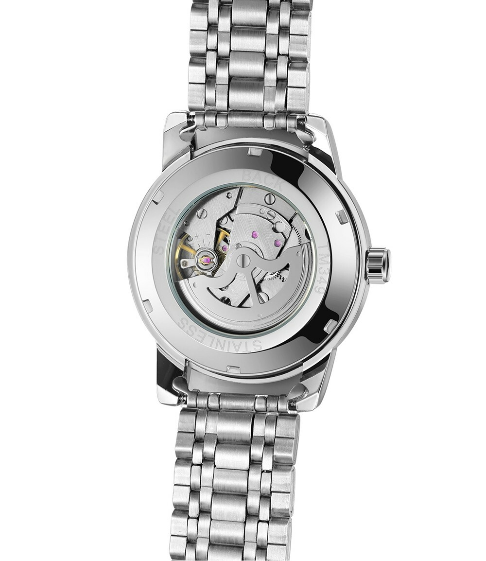 New Arrival Men’s Skeleton Self-wind Automatic Mechanical Watch Black
