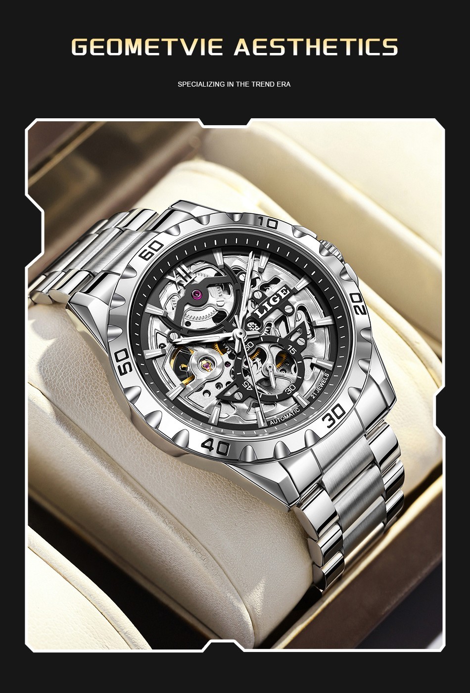 Mechanical Casual Fashion Business Sport Waterproof Automatic Men’s Wristwatches
