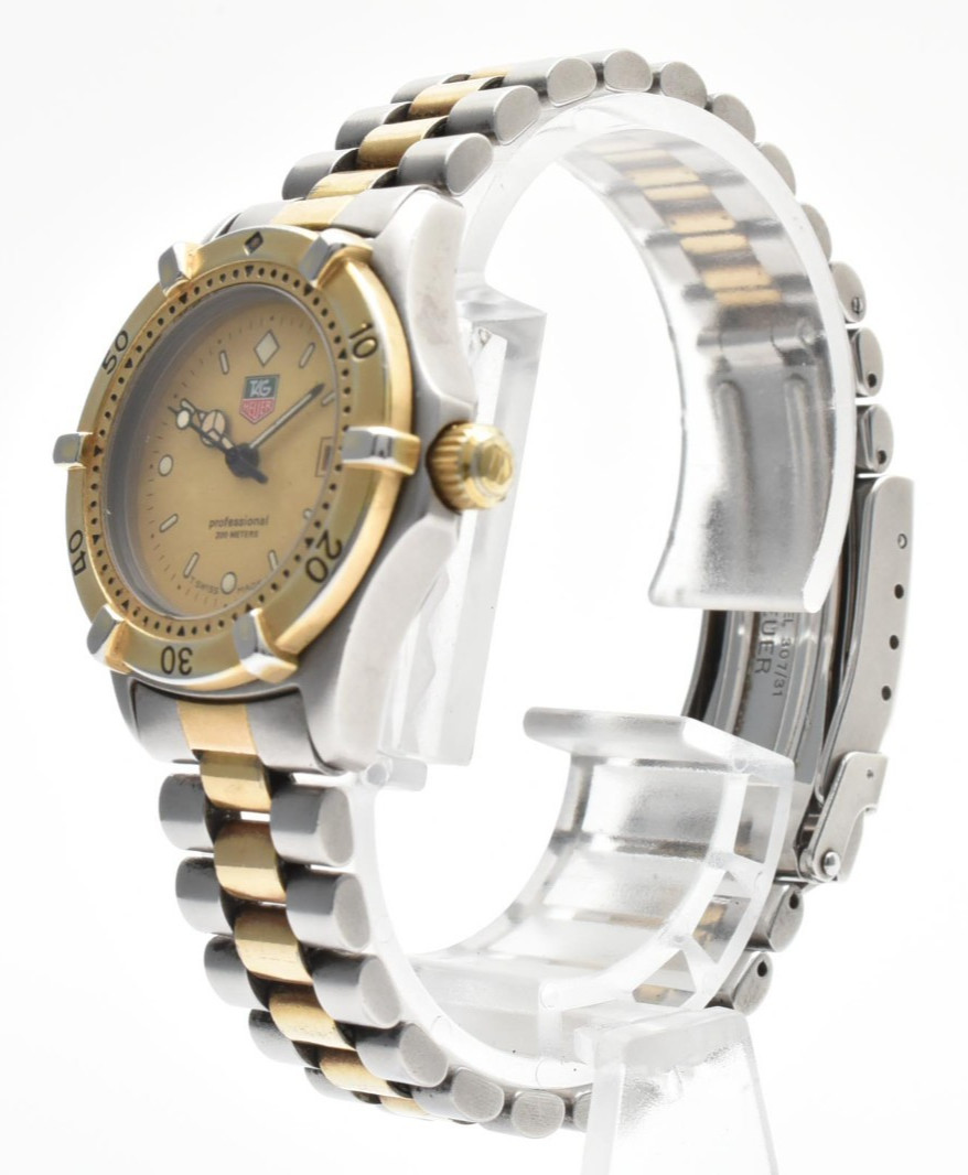 [Exc+5] Vintage TAG Heuer 964.008 Gold Dial Women’s Watch Quartz 28mm JAPAN