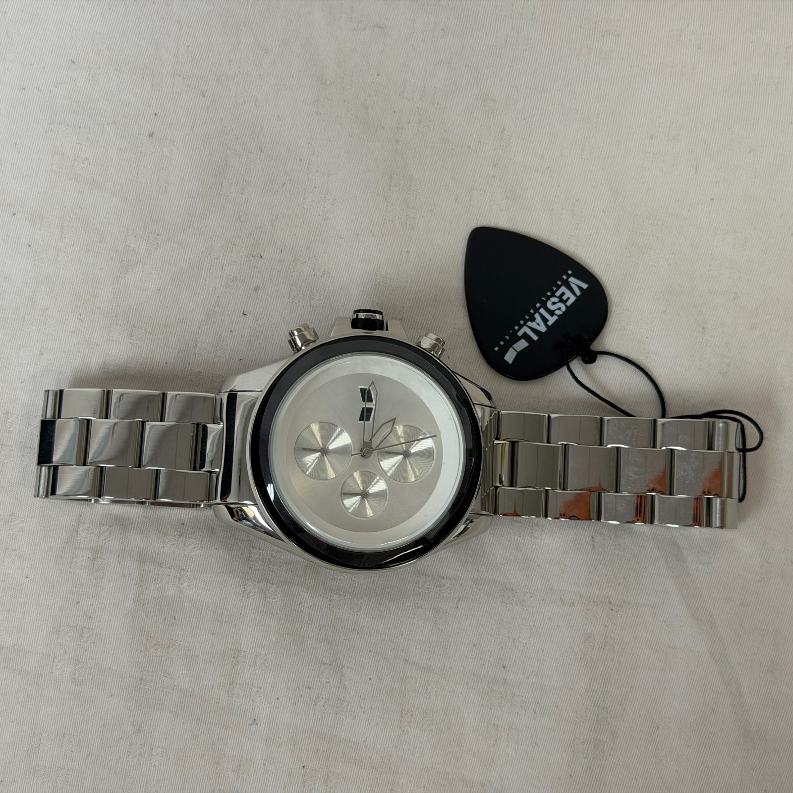 Vestal Adult Men’s ZR2 Chronograph Watch Silver/Polished/Minimalist ZR2001