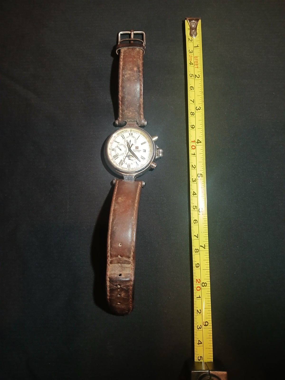 Steinhausen Automatic Moon Phase Calendar Men’s Watch Leather Strap WORKS GREAT